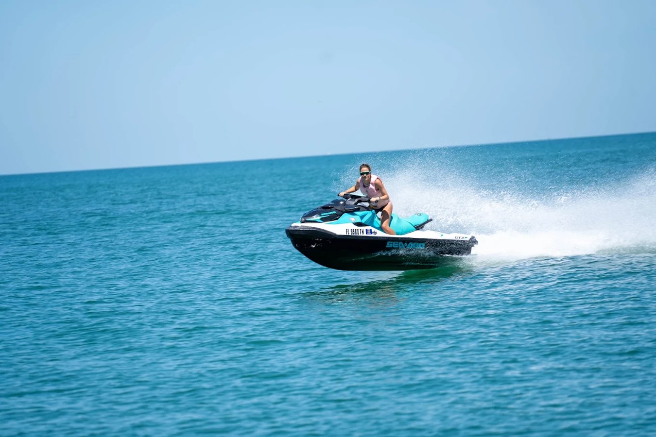 Sea-Doo GTX at speed on the Gulf of America